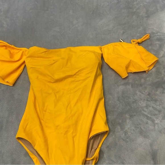 New! OCHIE Olivia off the shoulder lace-up swimsuit nwot 27717 - Picture 4 of 8